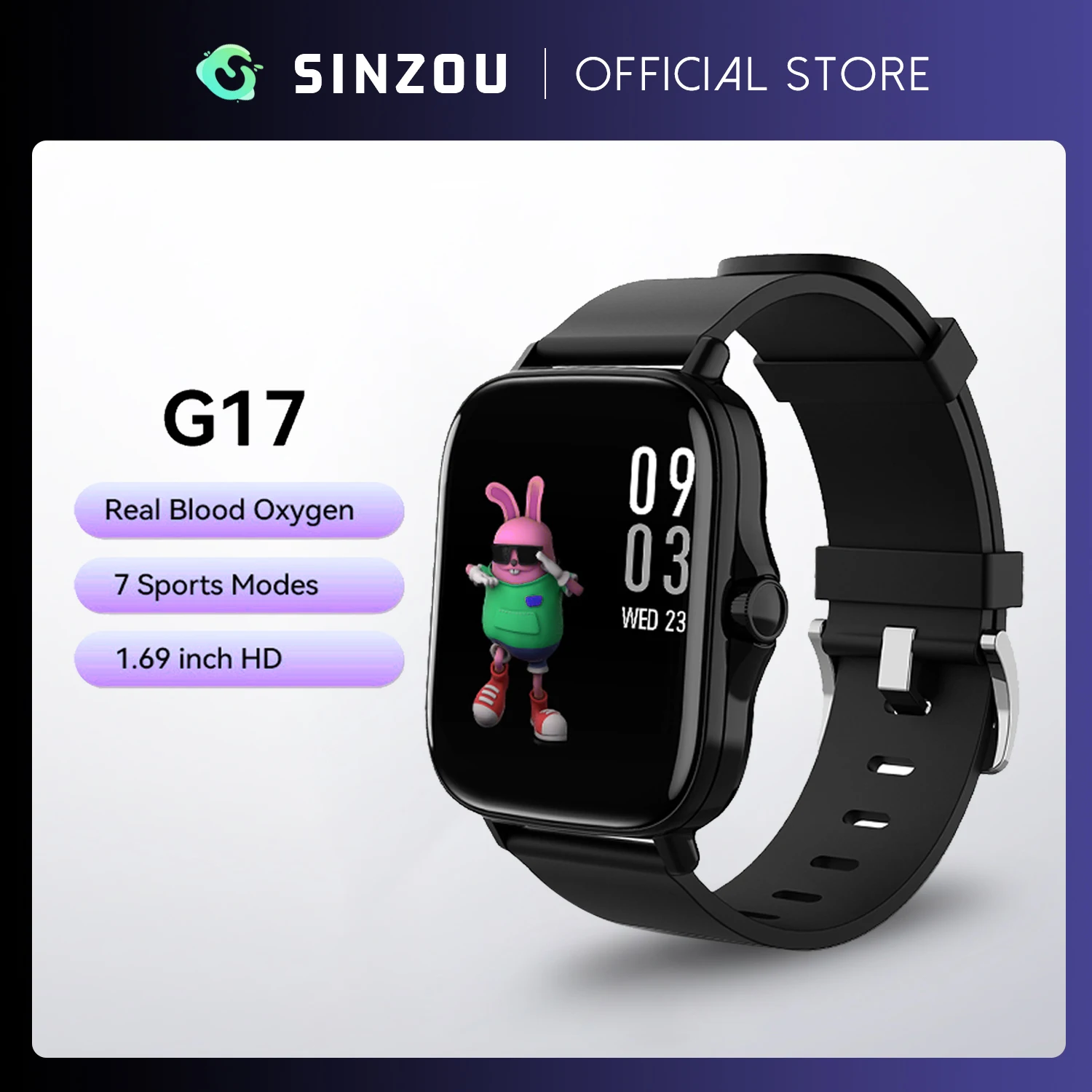 

SINZOU G17 2022 НОВЫЙ ЦИФЕРБЛАТ Смарт-часы для женщин и девушек мужские фитнес-трекер Мониторинг пульса и уровня кислорода в крови