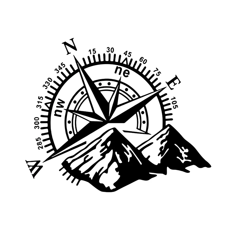 

M1021 # Виниловая наклейка, горный компас, автомобильные наклейки, водостойкий автодекор для внедорожника Niva 4X4, внедорожное заднее окно