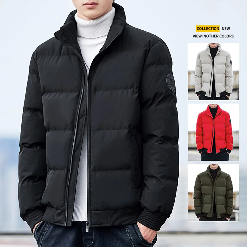 

CINESSD brand winter coat warm windproof coat men's solid color street high-filled sweater super brand leisure outdoor clothing.
