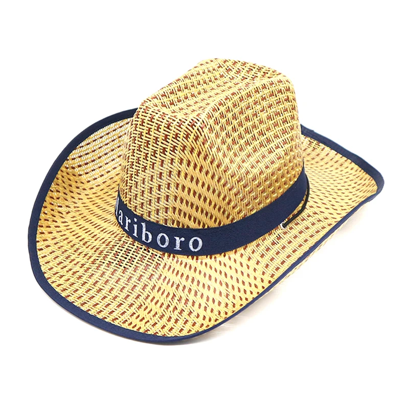 Соломенная мужская шляпа в стиле ретро ковбойская Панама от солнца западном с