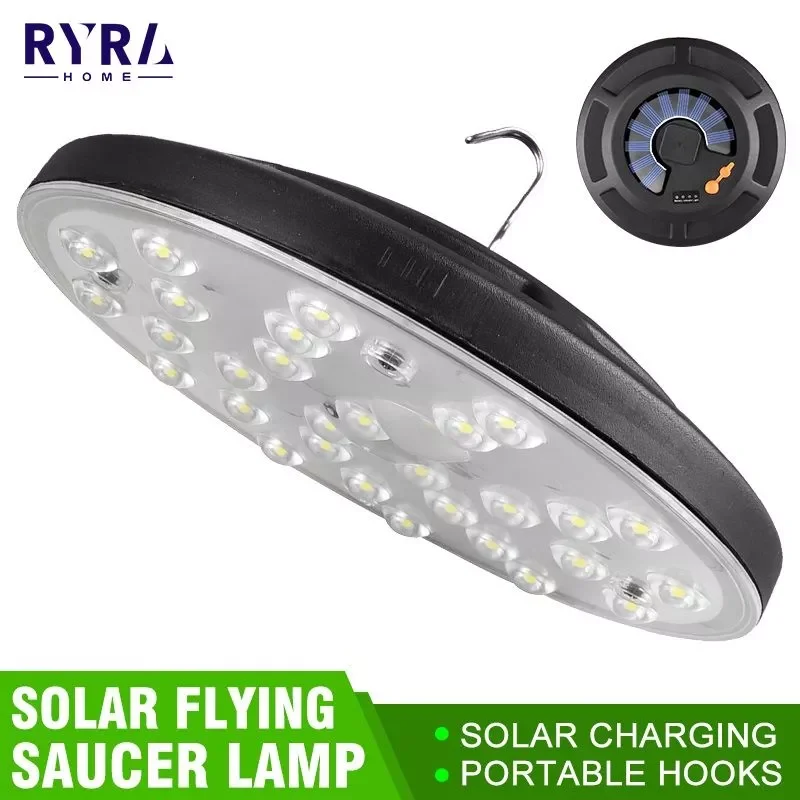 

Outdoor Solar Tent Chandelier LED Solar Emergency Lamps Ultra-thin Camping Lantern USB Rechargeable Tent Lights Night Lights