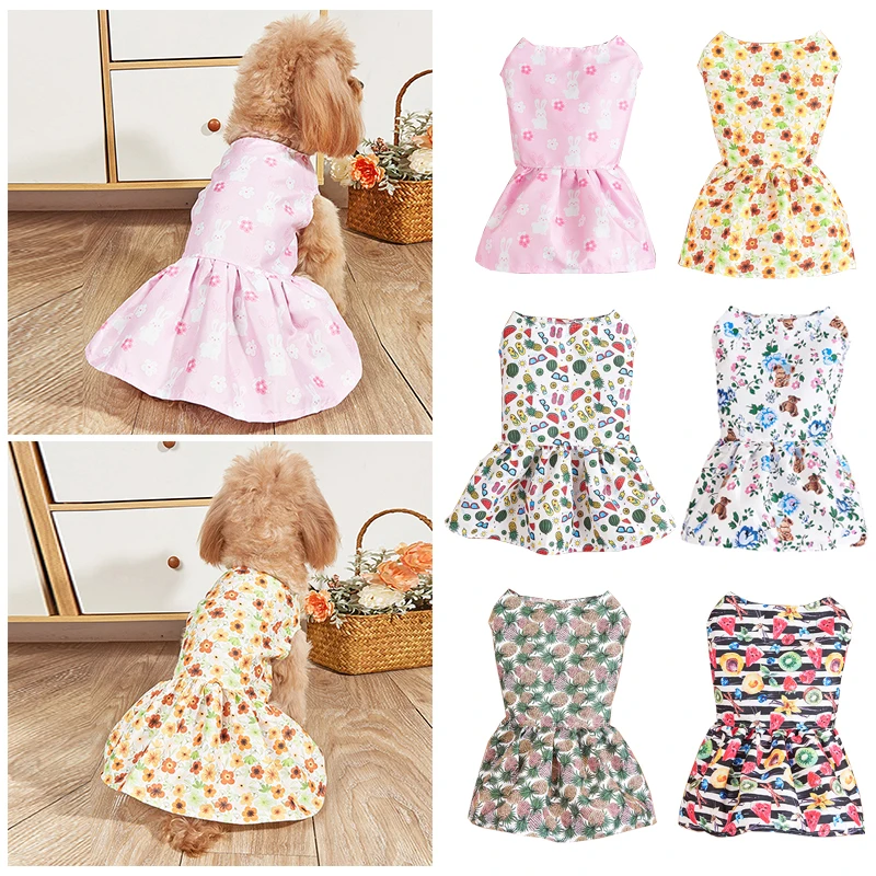 

Summer Pet Clothes Dog Dress For Dogs Skirt Summer Princess Dog Wedding Dresses York Clothes For Dogs Skirts Pet Cat Dress