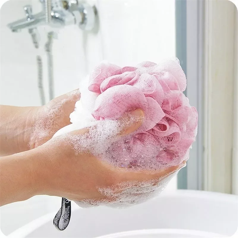 

NEW2022 Large Size Bath Balls Rich Bubbles Body Flower Bath Sponge Shower Brush Body Wash Scrubber Mesh Soft Brush