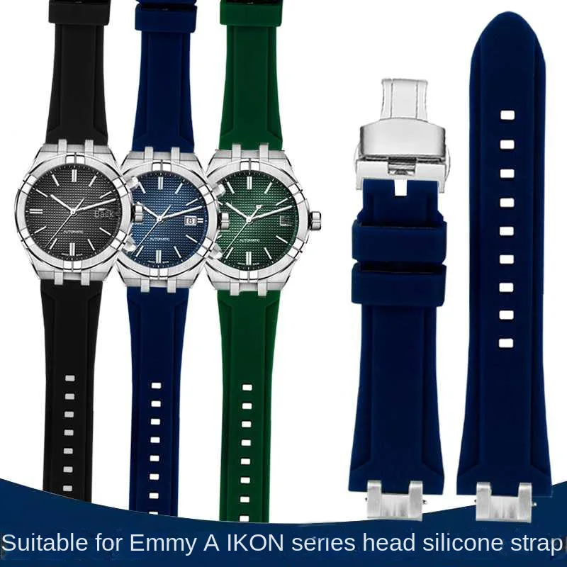 Модифицированный выпуклый силиконовый ремешок для Мориса лакроа AIKON серии AI6038 AI6008 AI1018 резиновый ремешок для часов мужские аксессуары для часов