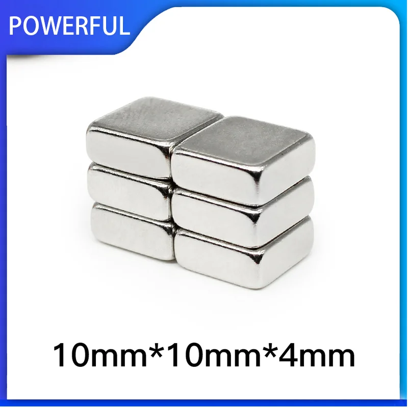 

5~200PCS 10x10x4 Square Powerful Strong Magnetic Magnets 10mm x 10mm x 4mm Block Rare Earth Neodymium Magnet N35 10*10*4mm