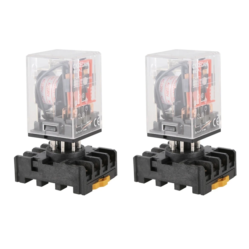 GTBL 2x MK2P-I прозрачная оболочка DPDT AC220V катушка