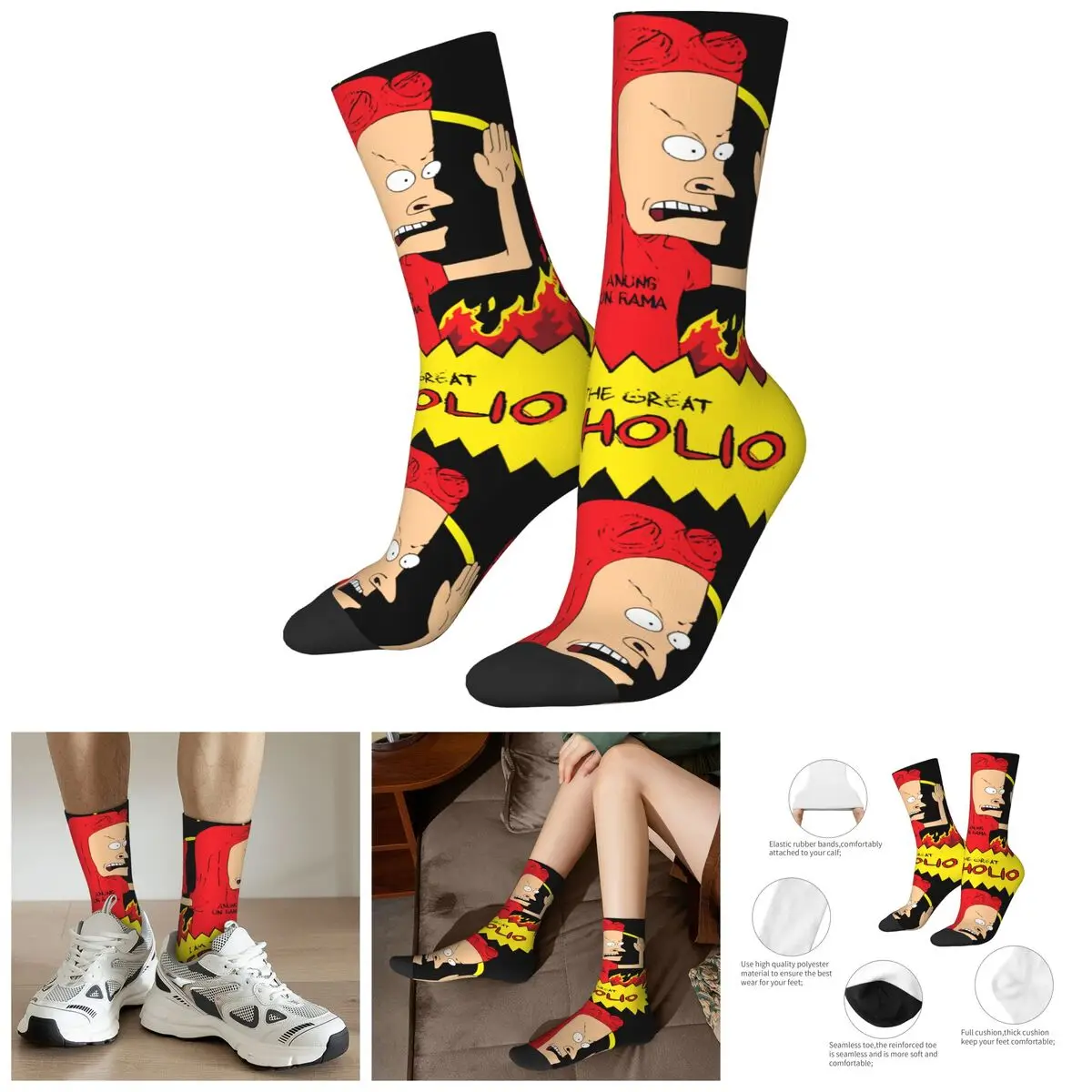 Забавные сумасшедшие носки для мужчин тренировочные бесшовные Компрессионные в