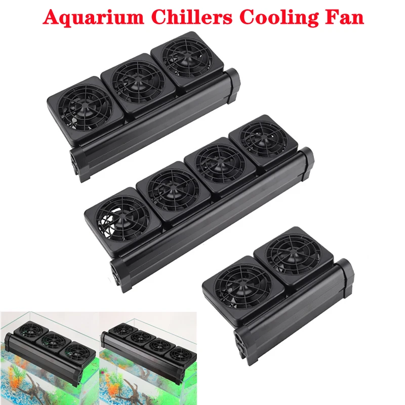 

2/3/4 Head Aquarium Accessories Aquarium Tank Cooling Fans Fish Tank Fans Cold Wind Chiller for Salt/Fresh Water
