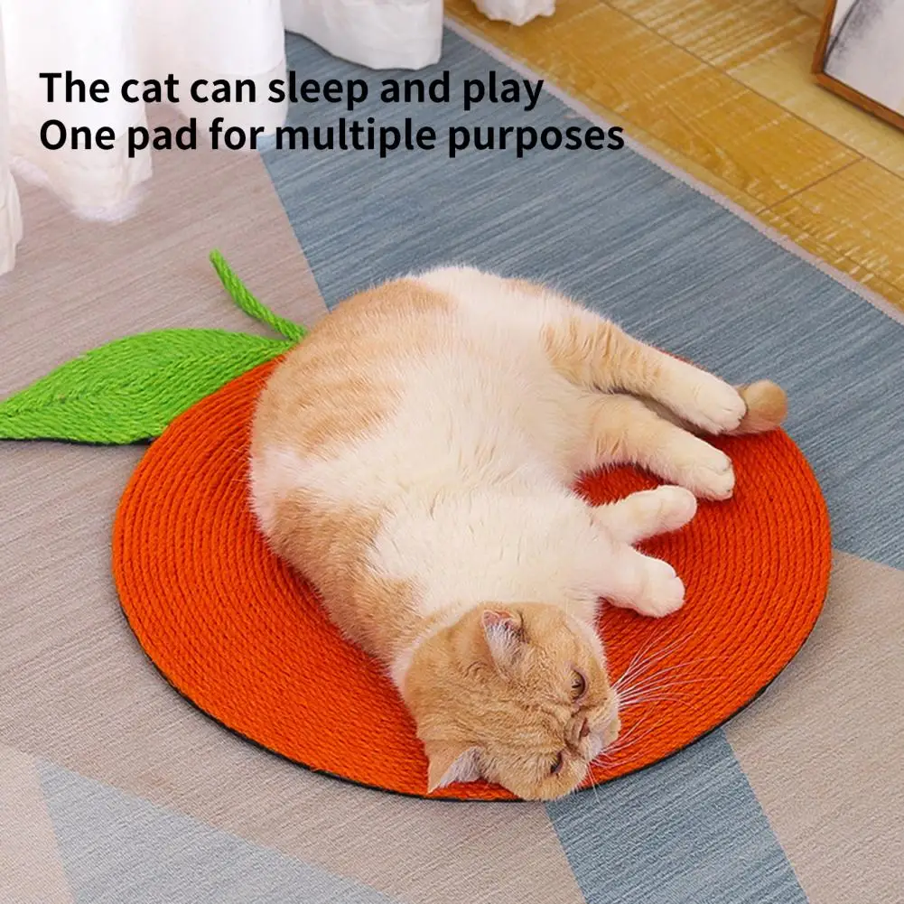 

Lovely Cat Scratch Toy Reusable Cat Scratching Pad Creative Mango Shape Pet Cat Sisal Scratch Mat Relieve Boredom