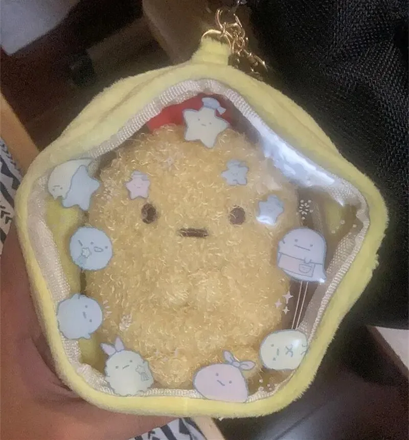 Sumikko Gurashi Star плюшевый симпатичный кошелек для монет сумка брелок прозрачная мини