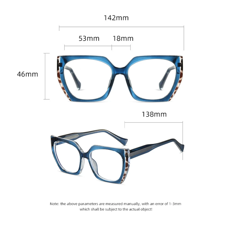 CLLOIO Simple Blue Light Filter Progressive Prescription Glasses Women Butterfly Optical Myopia Eyeware Photochromic Eyeglasses (art.: 3920cff7f2e29) - 3920cff7f2e29