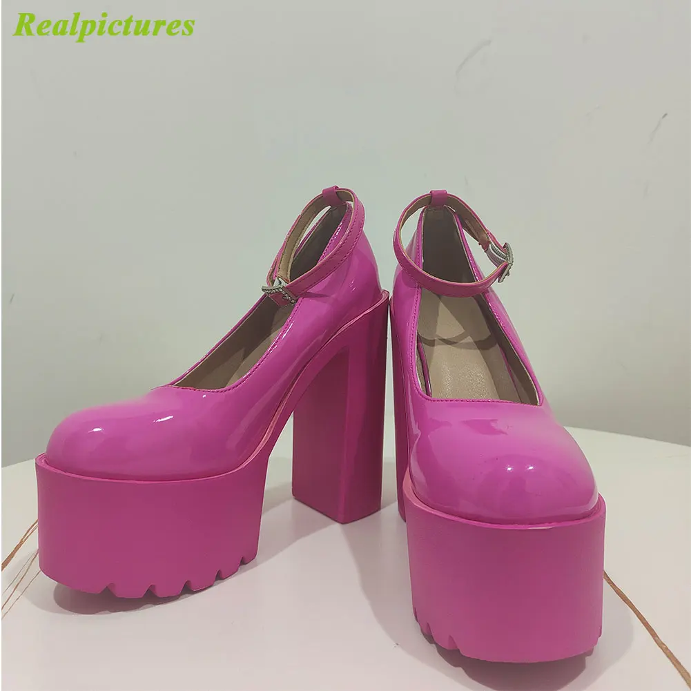 Туфли-лодочки женские на платформе милые туфли массивном каблуке ремешок