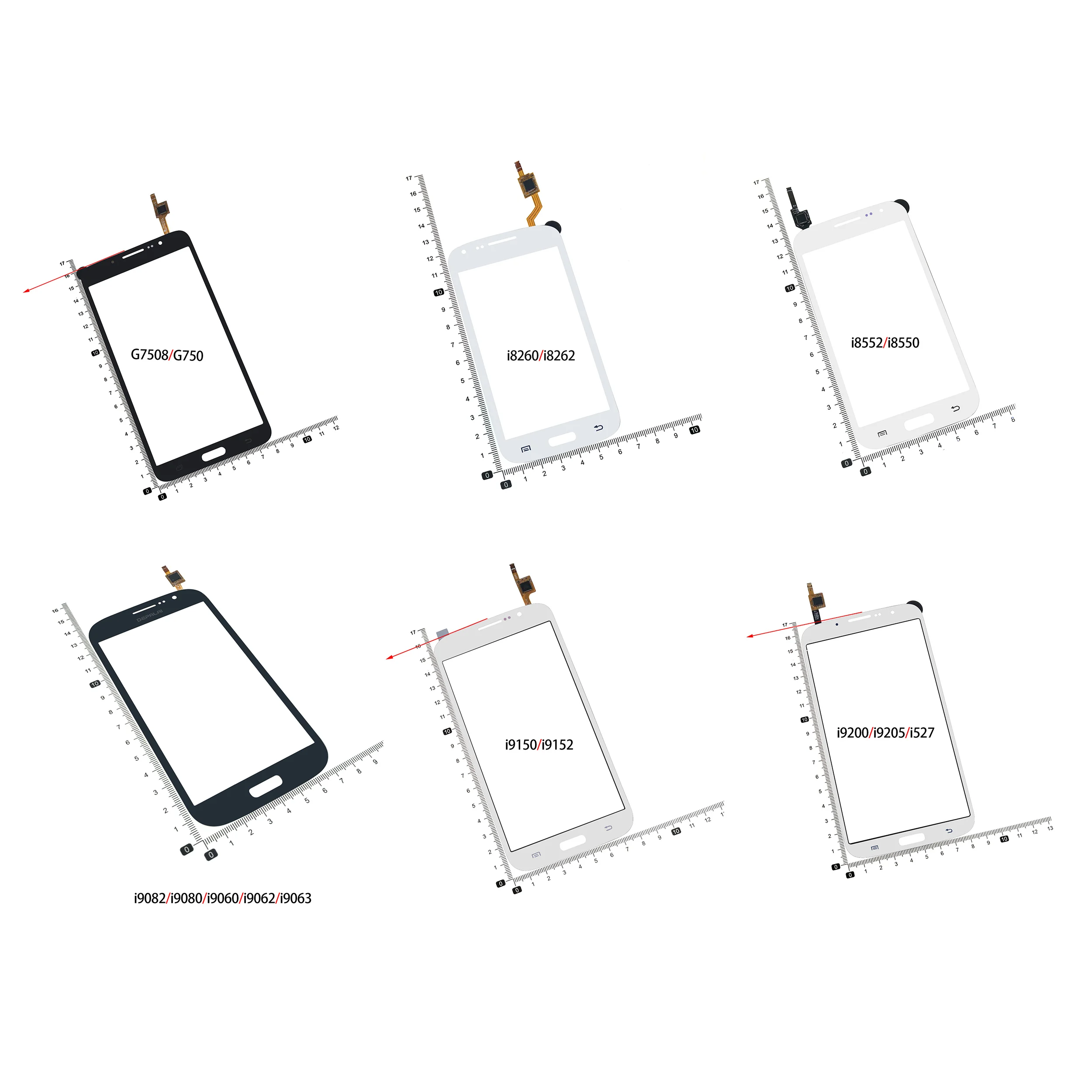 Для Samsung Galaxy Mega 6 3 GT-I9200 i9200 i9205 i9150 i9152 G7508 Q G750 сенсорный экран дигитайзер внешняя
