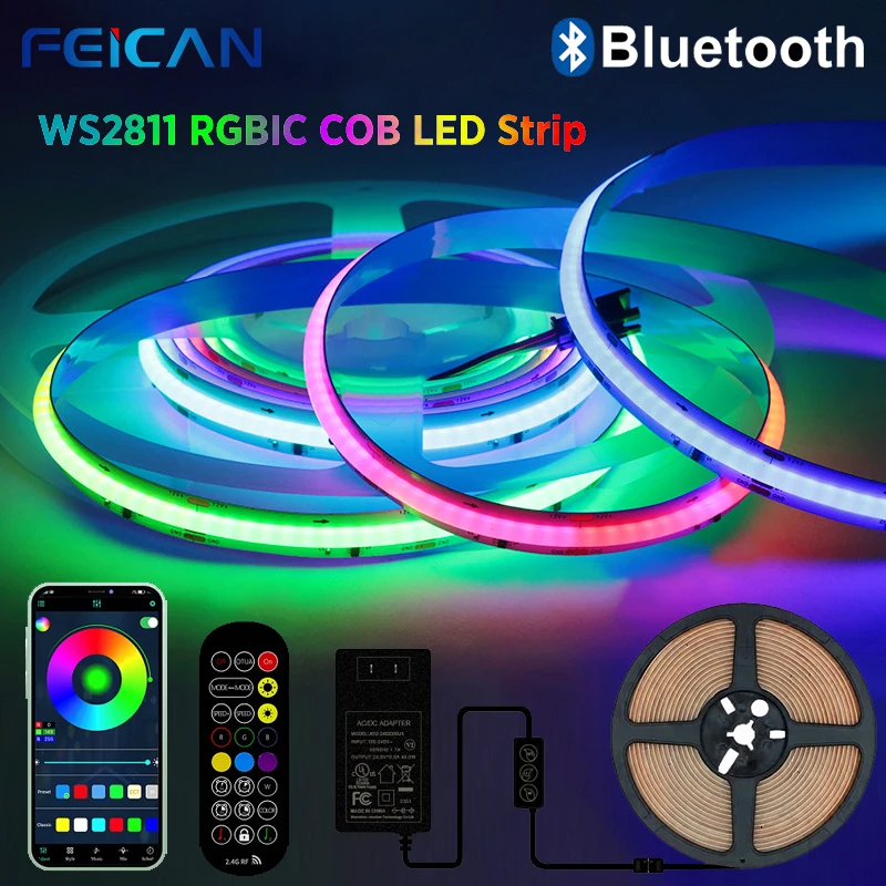

FEICAN RGBIC Светодиодная лента 576 светодиодов Bluetooth