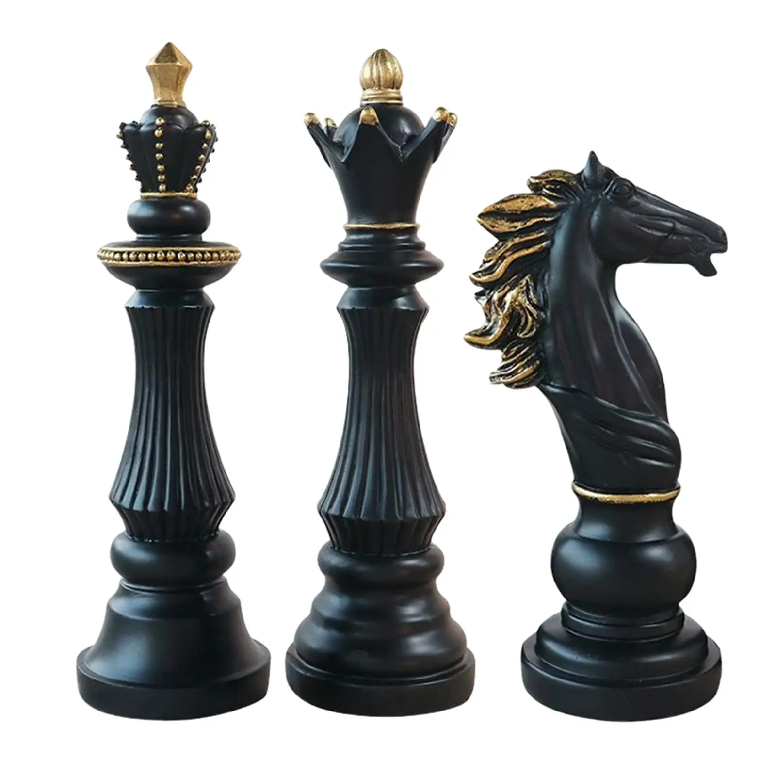

Resin International Chess Sculpture Figurine Photo Props Desktop Artwork