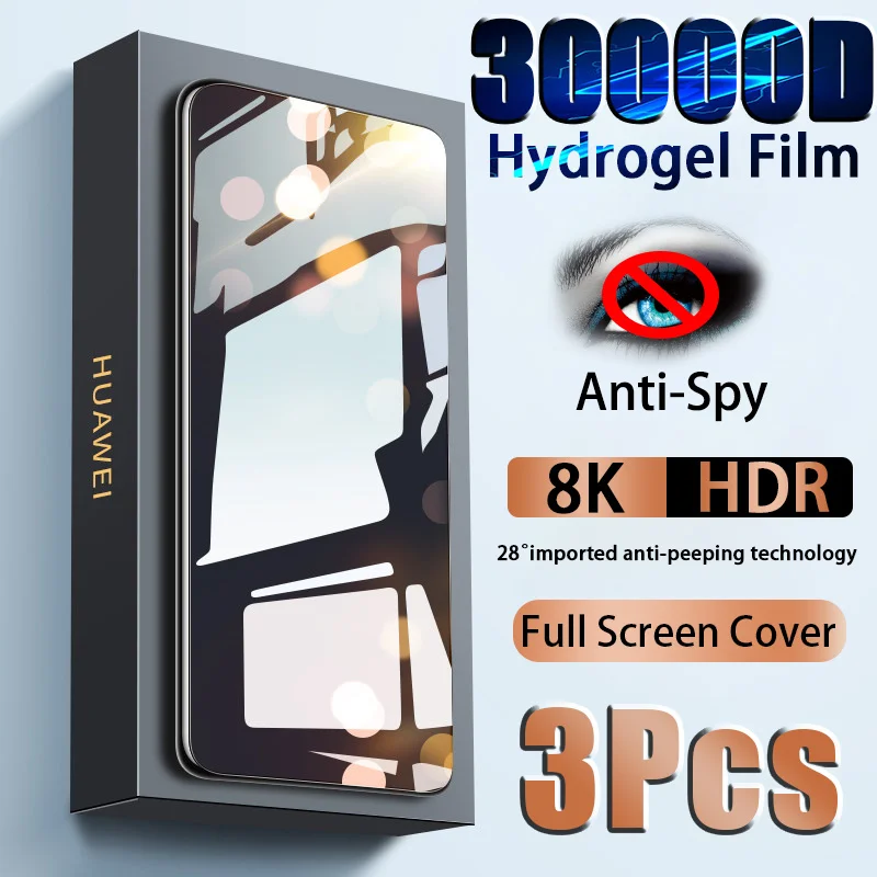 

Защитная пленка для Huawei P30 P40 P50 Pro P30Lite, Гидрогелевая пленка с полным покрытием 30000D, Защита экрана для P40Pro, p30pro, P 30