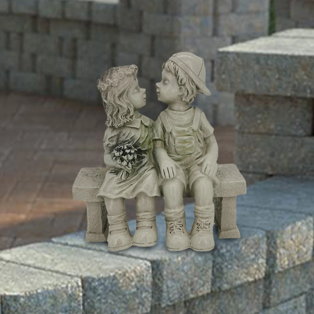 Статуэтка Двор Любовь Открытый Сад Домашний Декор Ремесло Поцелуя Статуя