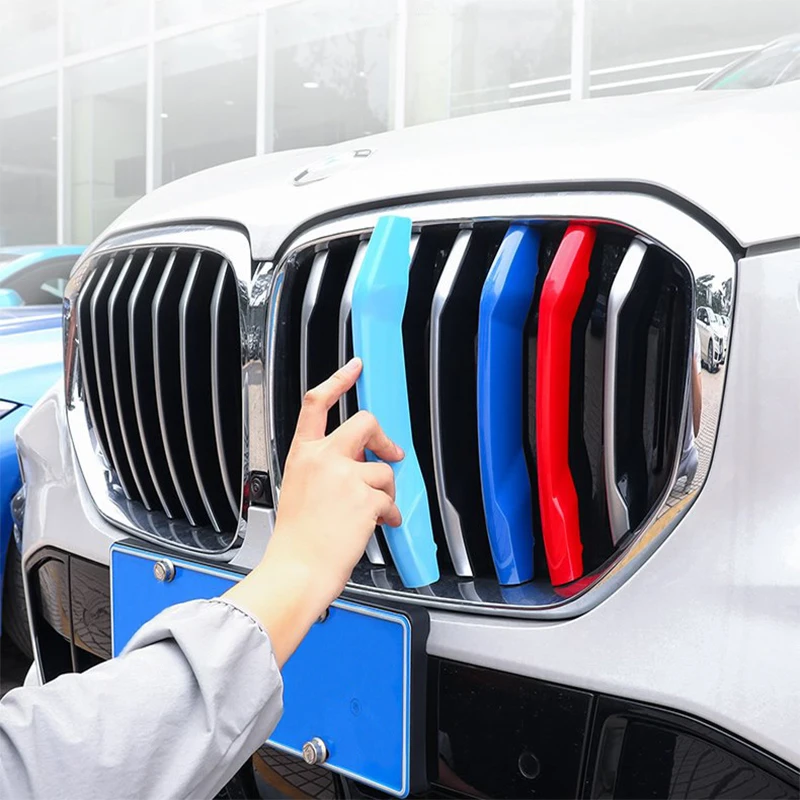 Фото 3 шт. накладка на решетку автомобиля для BMW X1 X2 X3 X4 X5 X6 X7 E84 F48 F49 F39 E83 F25 G01 F26 G02 E70 F15 E53 G05 E71 E72 F16 G06 G07 №2
