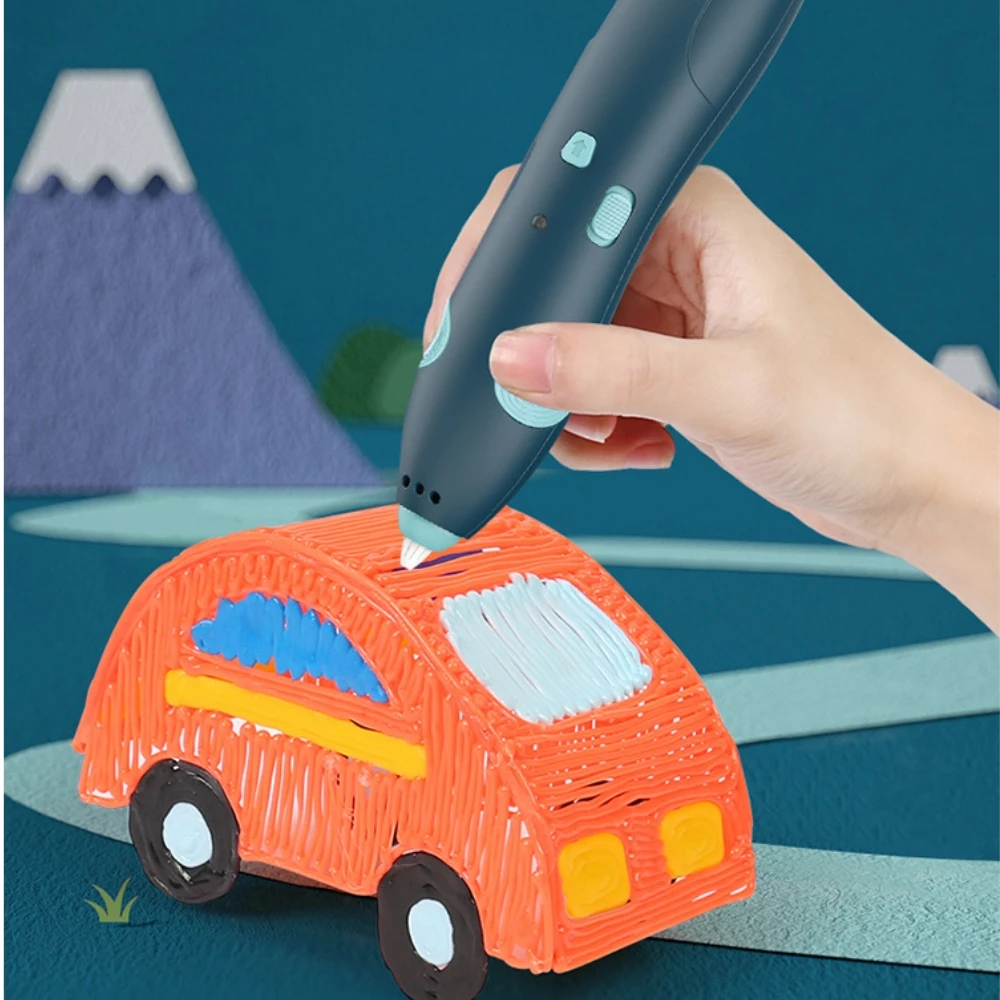 

Low Temperature Model] Not Hot 3d Printing Pen Wireless 3d Children's Three-dimensional Graffiti Pen Vibrato 3b Painting Pen
