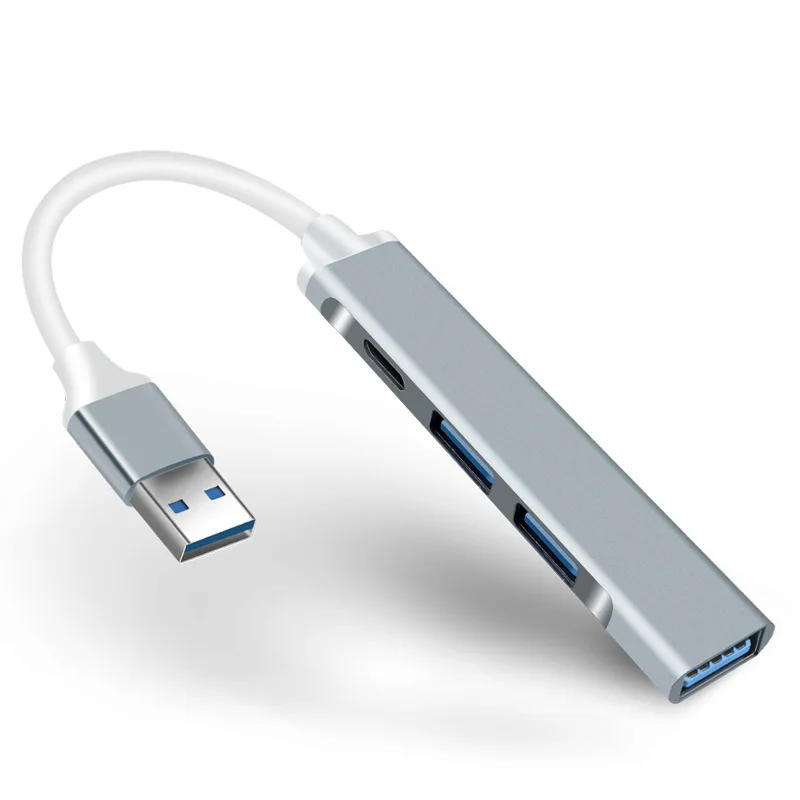 4-портовый USB-разветвитель, 5 Гбит/с, высокоскоростной концентратор, Тип C, аксессуары для ноутбуков, порт Sup, функция OTG для телефонов на Android и планшетов