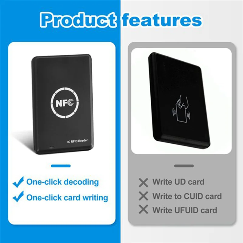 RFID NFC копир Дубликатор 13 56 кГц Брелок Считыватель смарт-карт Писатель МГц
