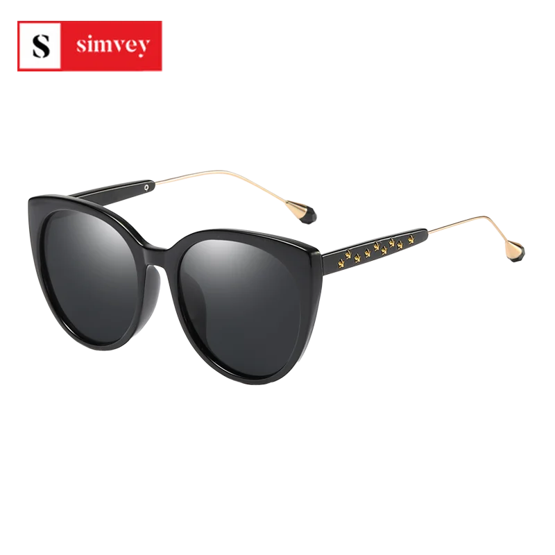 

Солнцезащитные очки женские Simvey кошачий глаз, поляризационные, с защитой от ультрафиолета, 2020