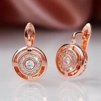 huitan newly designed hollow out earrings for women exquisite hoop earrings silver colorrose gold color fashion 2022 jewelry