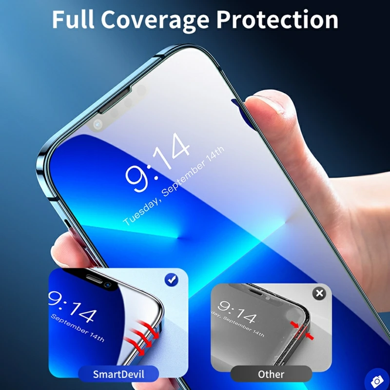 4PCS 60D Full Cover Protective Glass for IPhone 14 11 X XR XS MAX Screen Protectors on IPhone 13 12 Mini 14 Pro 6 7 8 Plus Glass