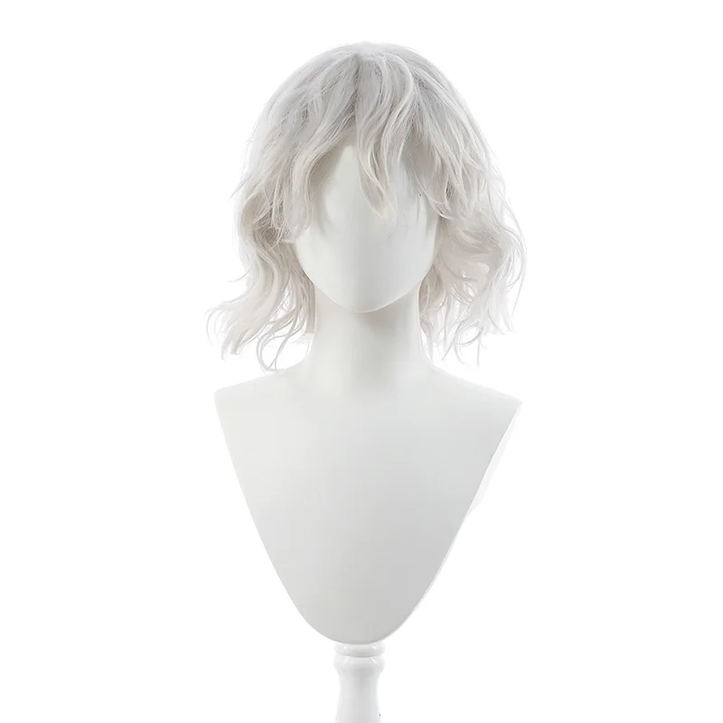 

Hunter x Hunter Neferpitou Cosplay Wig Neferpitou Sliver White Short Curly Heat Resistant Synthetic Hair Women Wigs