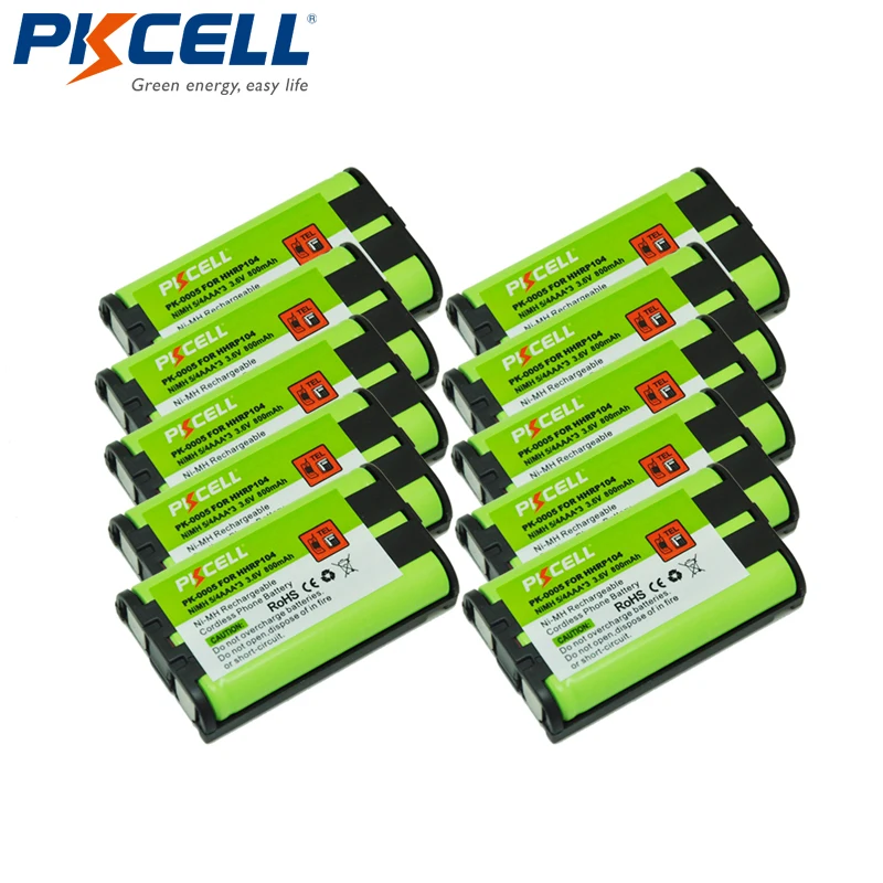 

10 x Home Cordless Phone Battery for Panasonic HHR-P104, KX-TGA520M, KX-TG5240, KX-TG6502, KX-TG5621