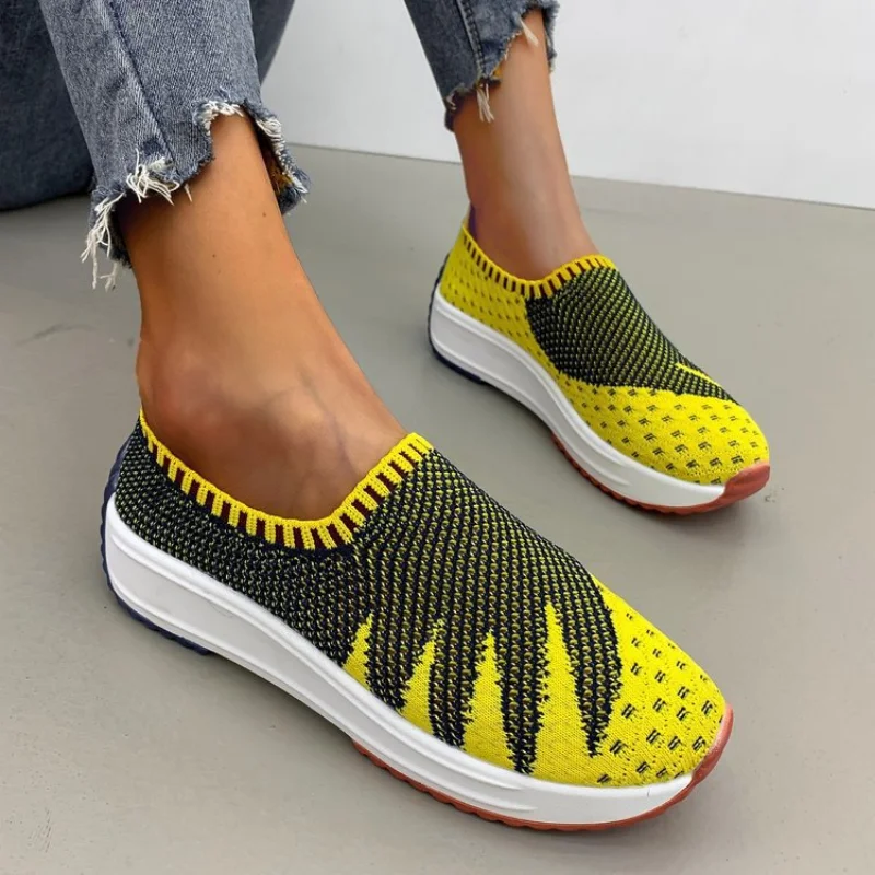 Women Sneakers 2023 Shoes Summer New Breathable Womens Shoes with Slope Heel Running Shoes Fashion Ladies Shoes Woman Mujer
