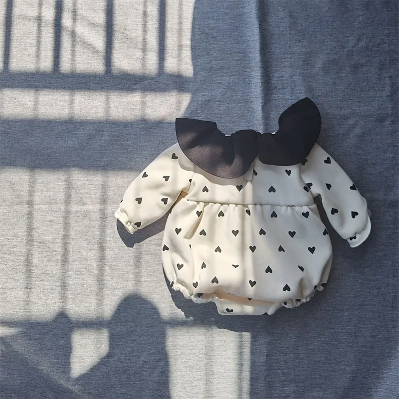 Детский утепленный комбинезон на девочку 0-24 месяца с плюшевой подкладкой -