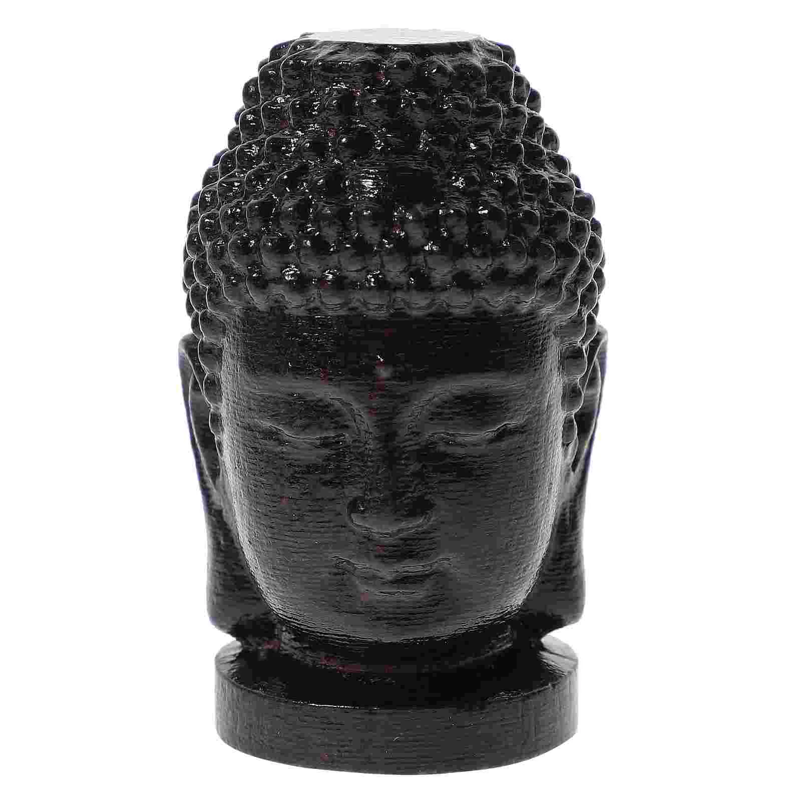 

Statue Shakyamuni Decorations Wooden Sakyamuni Head Figurine Home Vintage Meditation Miniature Buddhism Ornaments Religious