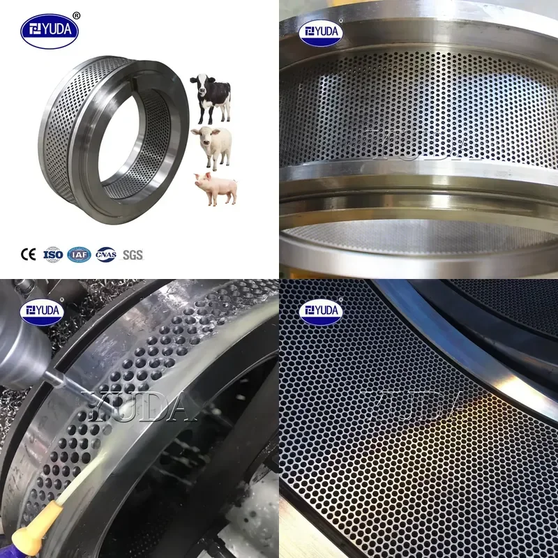 Фото Запчасти для гранулятора YUDA Buhler 304.58, Buhler 304.78 (2026 г.) для производства кормов для животных и биомассы: кольцевая матрица для гранулятора №1