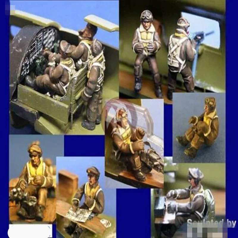 

1/72 Scaleresin Figure Model Toys WWII B-17 Flying Fortress Heavy Bomber Crew Unassembled Unpainted Free Shipping