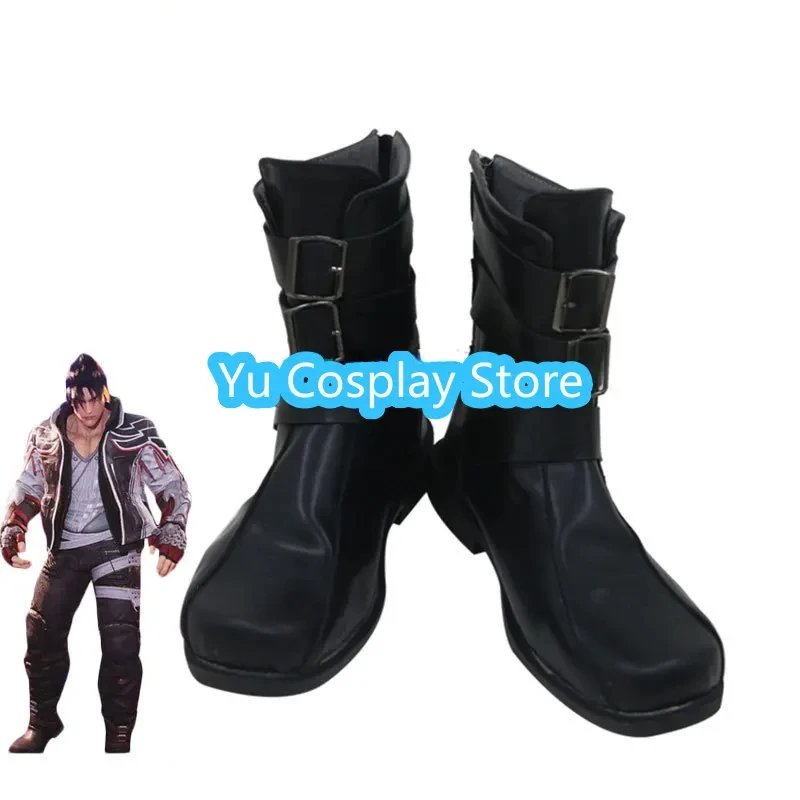 Jin Kazama Обувь для косплея Хэллоуин Карнавальные сапоги Опора Аниме из