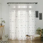 Прозрачные шторы с цветочным рисунком для гостиной, тюлевые шторы с вышивкой для детской спальни, оконные шторы, домашний декор на заказ