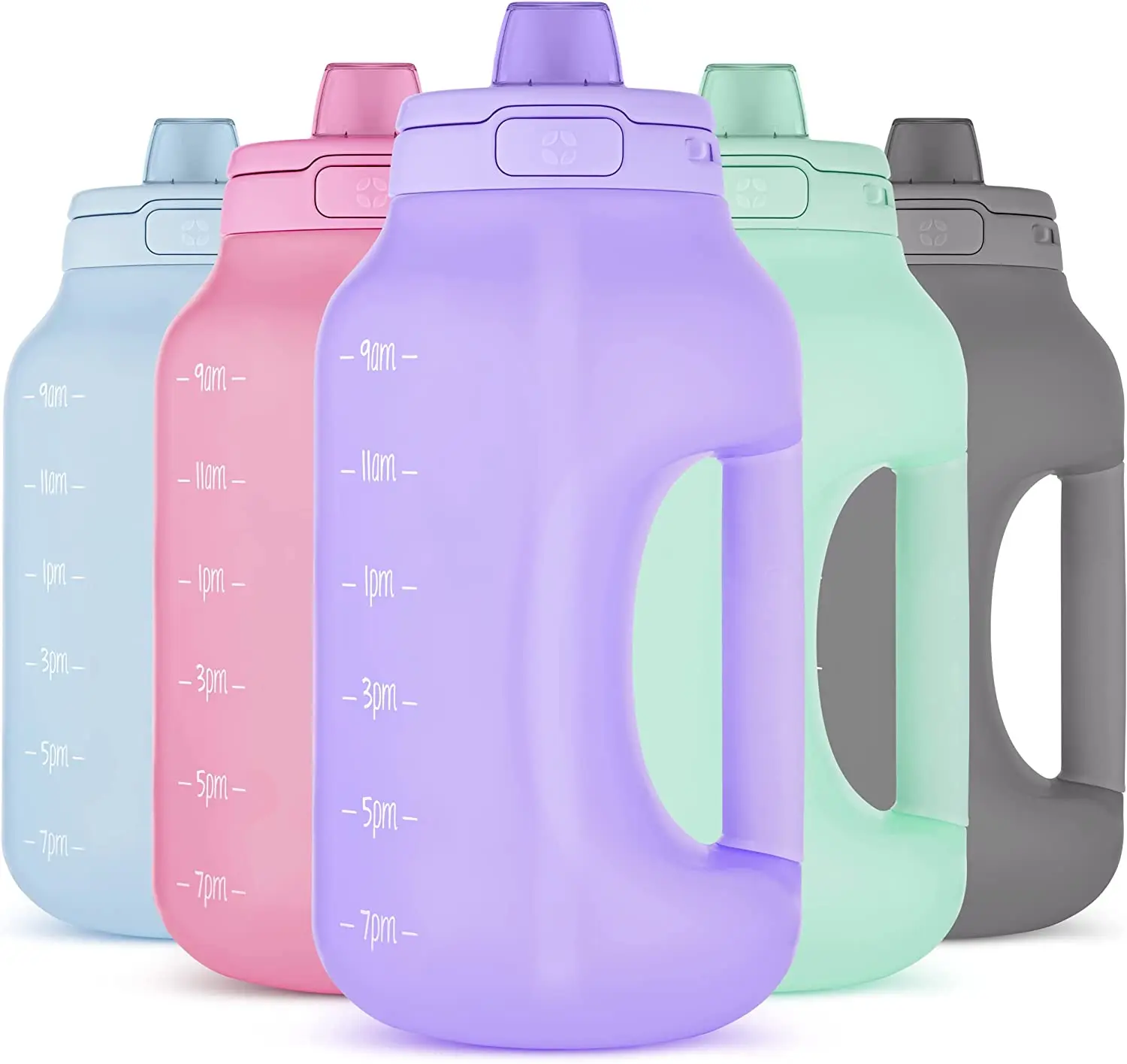 

Jarra Hydra de 1,8 litros, com marcador de tempo e alça para hidratação o dia e canudo de silicone com trava, tampa à prova