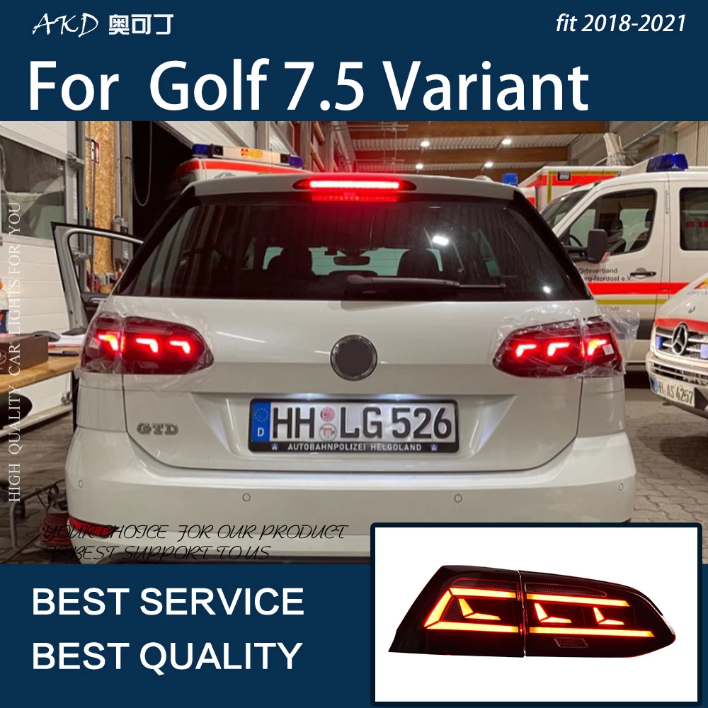 Car Lights For Golf 7.5 Golf7.5 Variant 2018-2021 MK7.5 Alltrack LED Auto Taillights Upgrade Passat Design Tools Accessories Kit