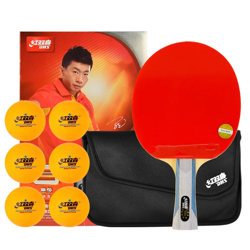 6-star Horizontal Vertical Double-sided Rubber Professional PingPong Racket Table Tennis Bat