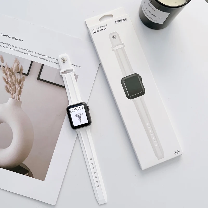 Diamond Shape Silicone Strap For Apple Watch Band 38/40/41MM,42/44/45/49MM Sports Smart Watch Accessories iWatch Ultra Series785