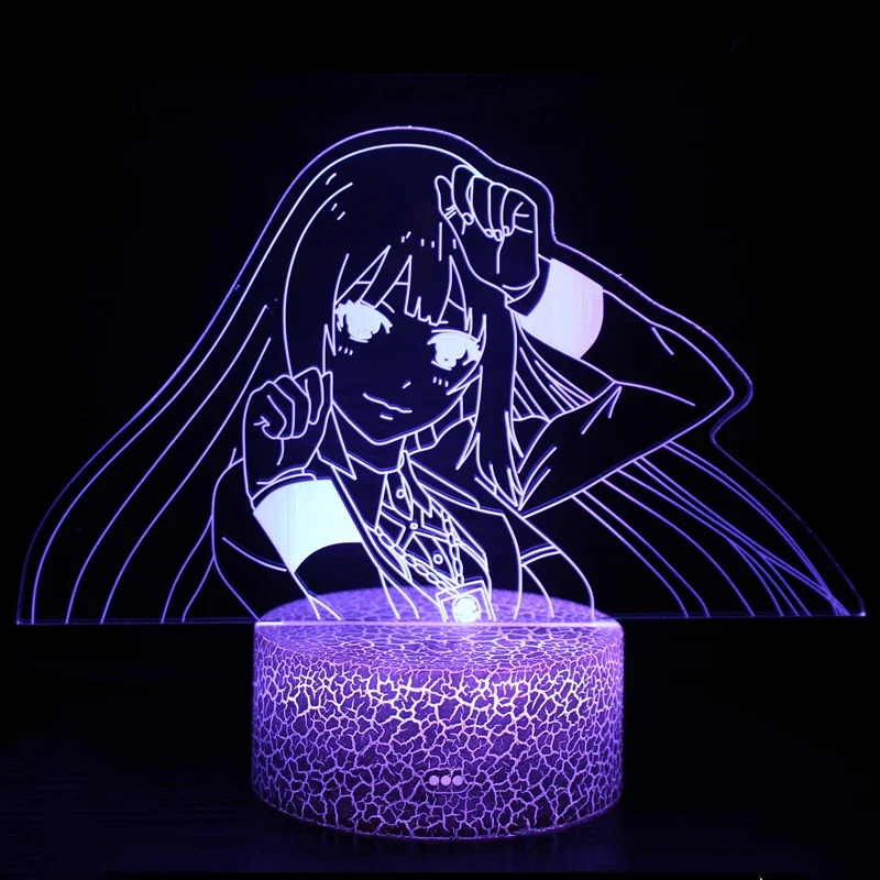 

3D Lights Kakegurui Manga The Gamble Figure Jabami Yumeko Led Night Lighting Lamp Colorful Novelty Lampara Illumimator Xmas Gift