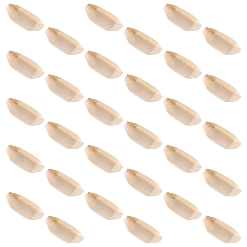 50 шт. деревянные лодки для суши одноразовые японские тарелки еды сашими