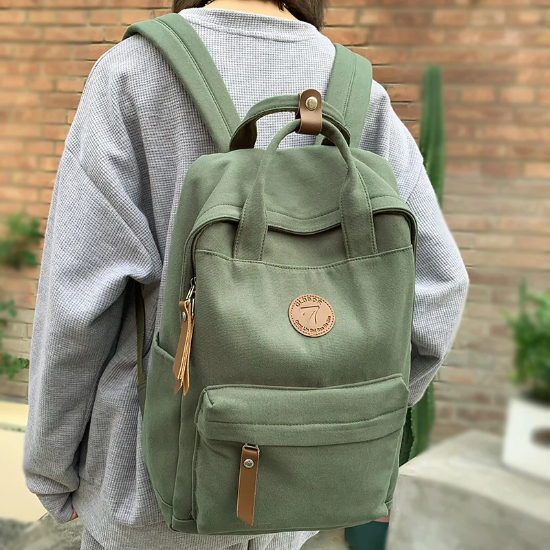 

Men Women Canvas Leisure Retro School Bag Girl Travel Vintage Backpack Male Lady Book Female Laptop College Backpack Boy