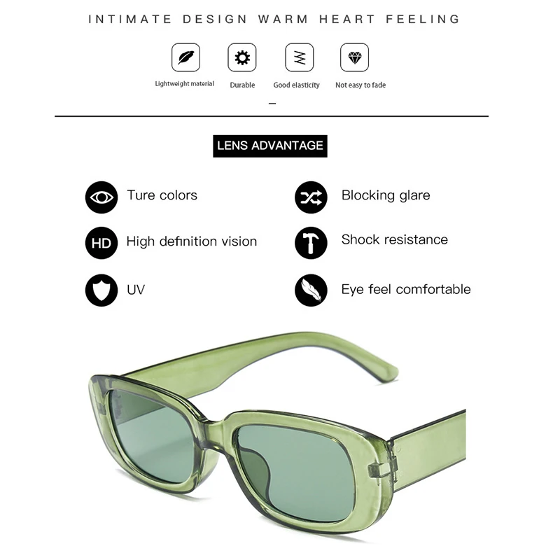2022 new brand designer women sunglasses fashion sun glasses small rectangle shades goggles vintage zonnebril outdoor uv400 hot free global shipping