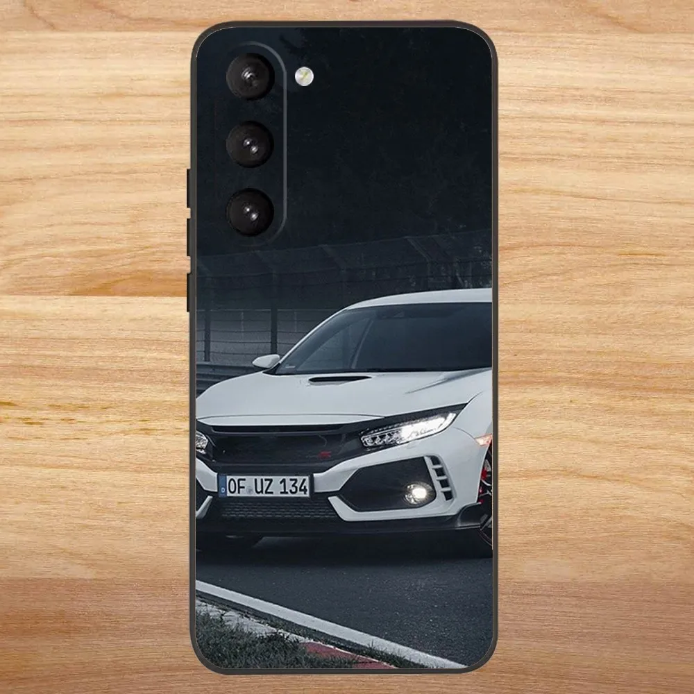Чехол для телефона Sport Car T-Type R C-Civic SamsungS24 S23 S22 S21 S20 Ultra Pro S10 S30Plus 20 Black Cover
