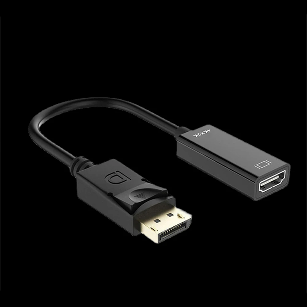 

Кабель для передачи видео, совместимый с HDMI, HD, DisplayPort, небольшой корпус, DP к HDMI-совместимый кабель для передачи видео 4K 60 Гц