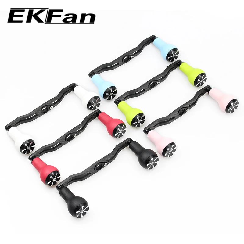 Ekfan Series Fishing 130MM Carbon Fiber Handle With TPE Material Knob Suitble For SHI&DAI Bait casting Reel Tackle Accessory