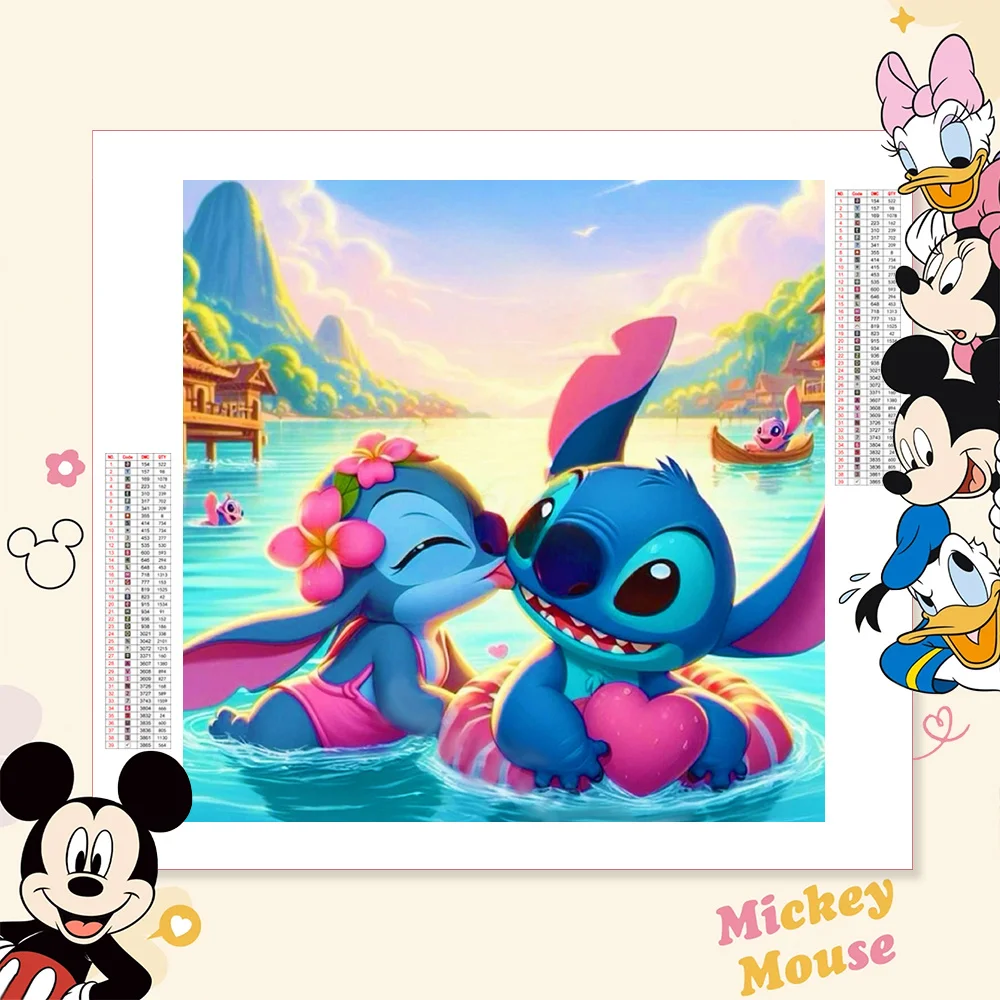 Фото Алмазная живопись из мультфильма Disney, вышивка, двойной ангел, Круглая Мозаика «сделай сам», украшение для комнаты 5D №1