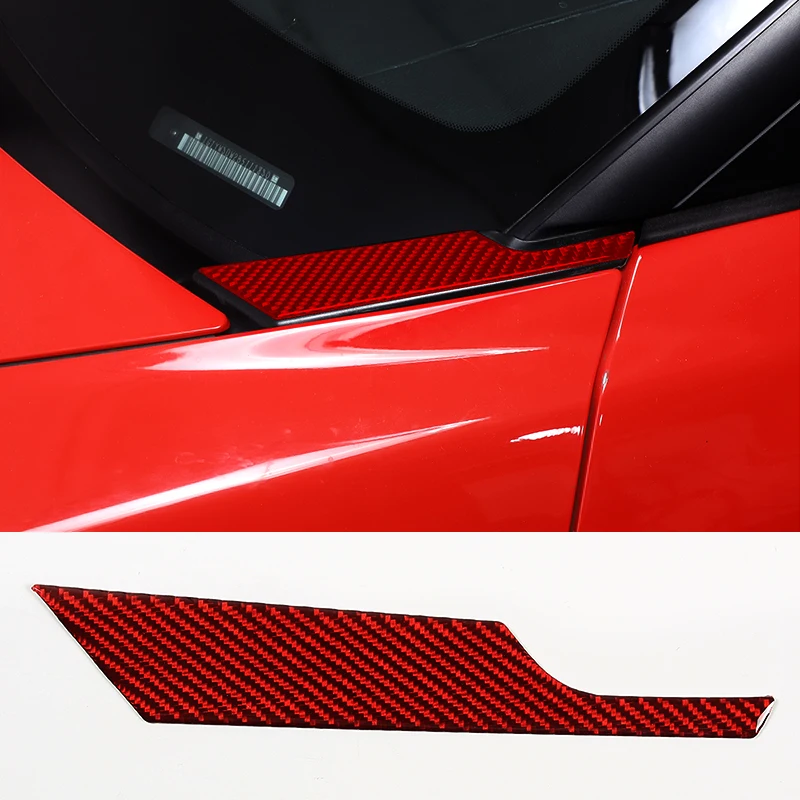 

Soft Carbon Fiber Car Hood Triangular Panel Sticker Car Exterior Decoration Accessories For Chevrolet Corvette C6 Z06 2005-2013